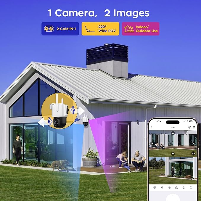 xmartO 6MP 2-in-1 WiFi 6 Home Security Camera - Image 2