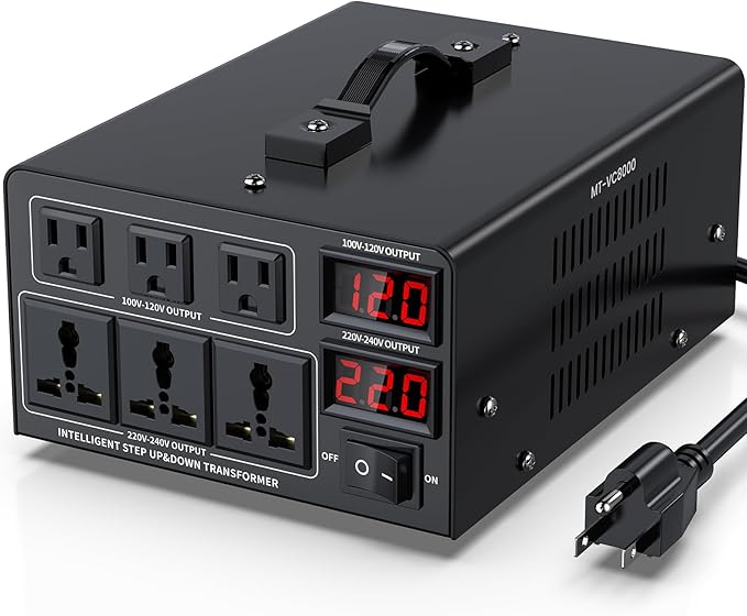 8000W Voltage Converter Transformer Step Up/Down Converter 110/120 Volt by JlouneoTravelMakeupBag
