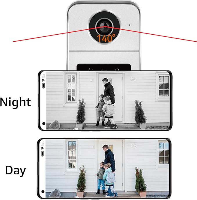 Wired Video Doorbell Apartment Intercom System, 1080P Doorbell Camera, 7-inch - Image 8