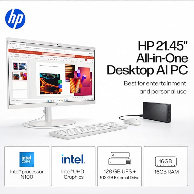 HP 2025 22" FHD All-in-One Desktop Computer • The New Version - Image 2