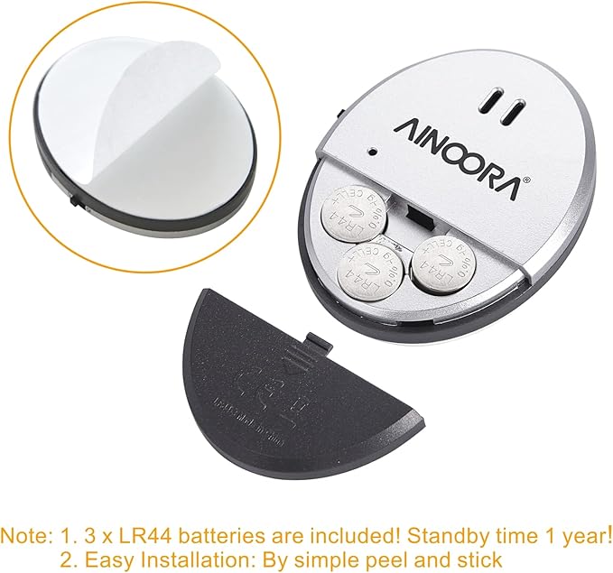Window Alarm Sensors 4 Pack, Glass Break Sensor 130DB Loud Window Vibration - Image 4