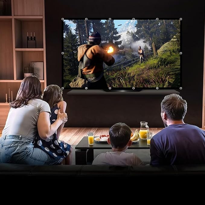 TOWOND Projector Screen 100 inch Projection Screen Indoor Outdoor Washable - Image 7