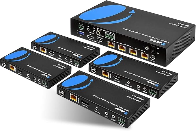 OREI 1x4 HDMI Extender Splitter Over Single CAT6/7 Cable 4K@60Hz by OREI
