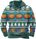 Halloween Hoodie Men Graphic Pumpkin Ghost Printed Sweatshirt Casual Trendy by Spatofa