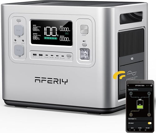AFERIY P210 Portable Power Station 2400W, 2048Wh LiFePO4 Battery Generator by AFERIY
