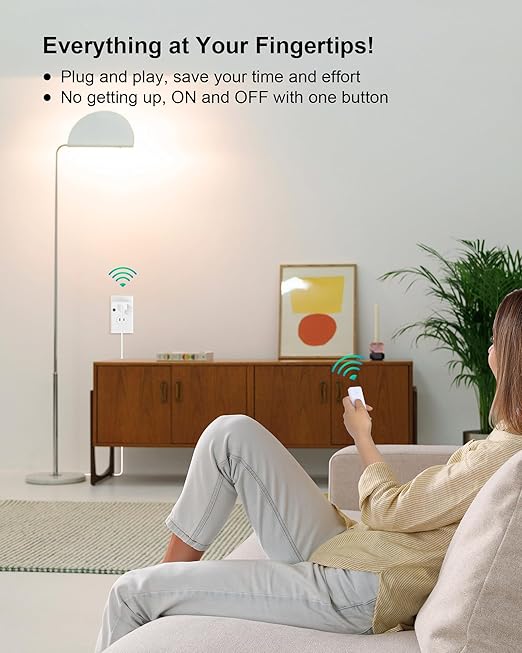 TREEWELL Remote Control Outlet, 200FT Long Range Wireless Light Switch - Image 3