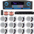 Vaiyer Home Audio Sound System Kit - 2000 W Bluetooth Amplifier w/ 12 Qty of by Vaiyer