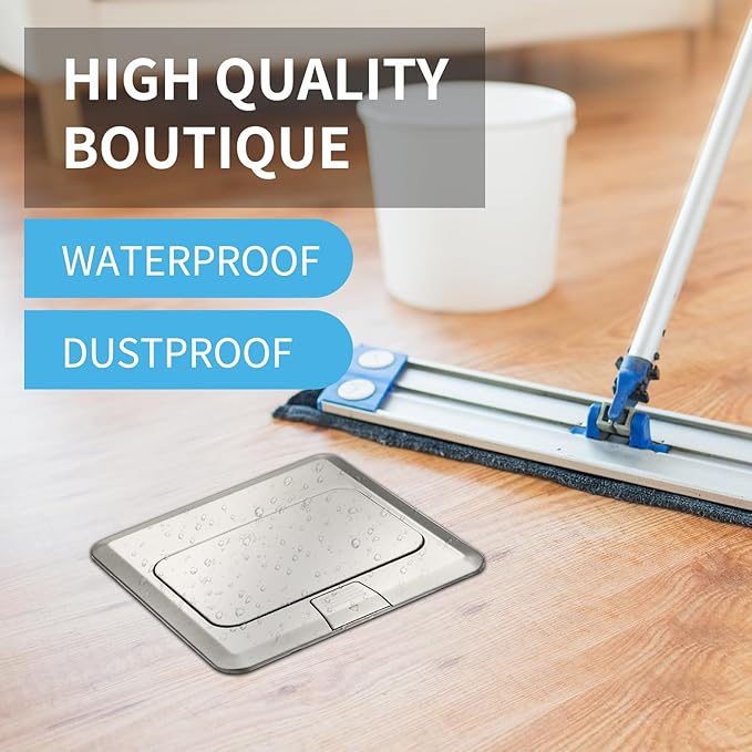 Vagueior Recessed Floor Electrical Outlet Kit, Waterproof Electrical Outlet - Image 5
