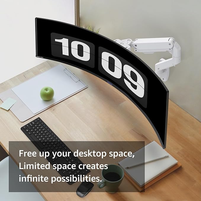BEWISER Heavy Duty Monitor Arm Wall Mount - Image 3