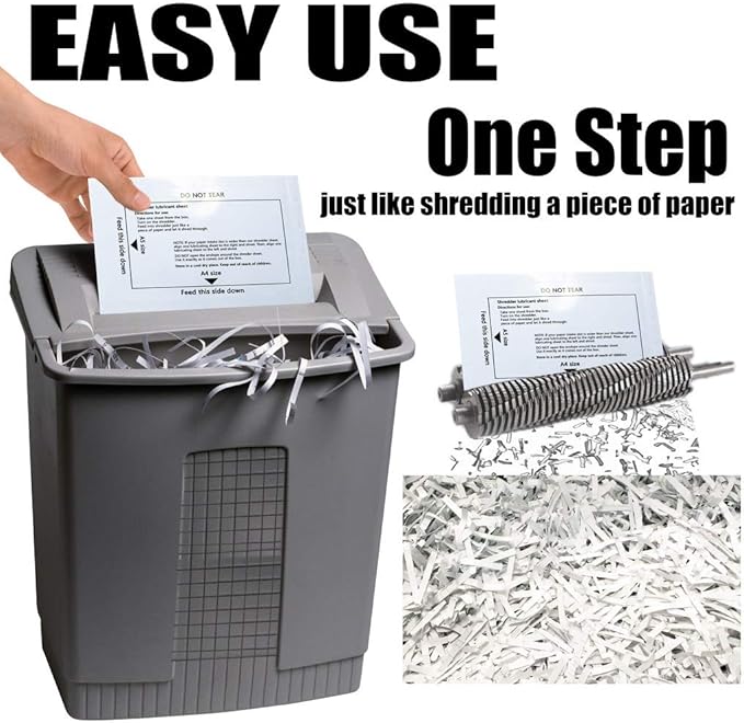 laffeya Paper Shredder Sharpening & Lubricant Sheets & Shredder Cleaning Sheets - Image 2
