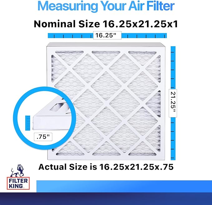 Filter King 16.25x21.25x1 Air Filter | 4-PACK | MERV 8 HVAC Pleated A/C Furnace - Image 2