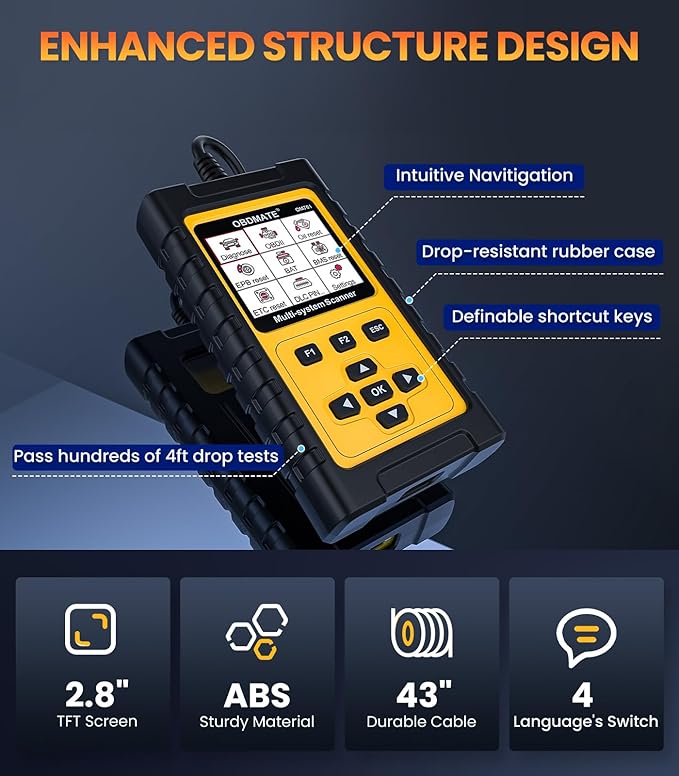 OBDMATE OBD2 Scanner for Toyota/Lexus/Scion, OM701 All Systems Diagnostic Tool - Image 9