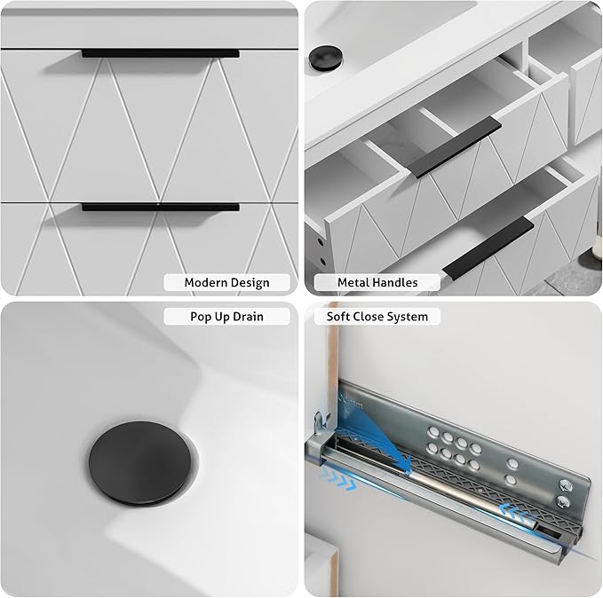 eclife 60" Bathroom Vanities Cabinet - Image 5