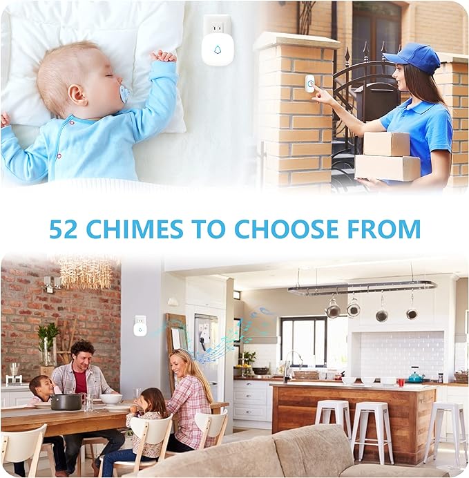 SECRUI Wireless Doorbell, Mini Door Bell - Image 4