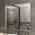 ISKM Silver Framed Mirror for Wal Bathroom Mirror for Wall 40" x 36" Matte by ISKM-IStillKeepMovin