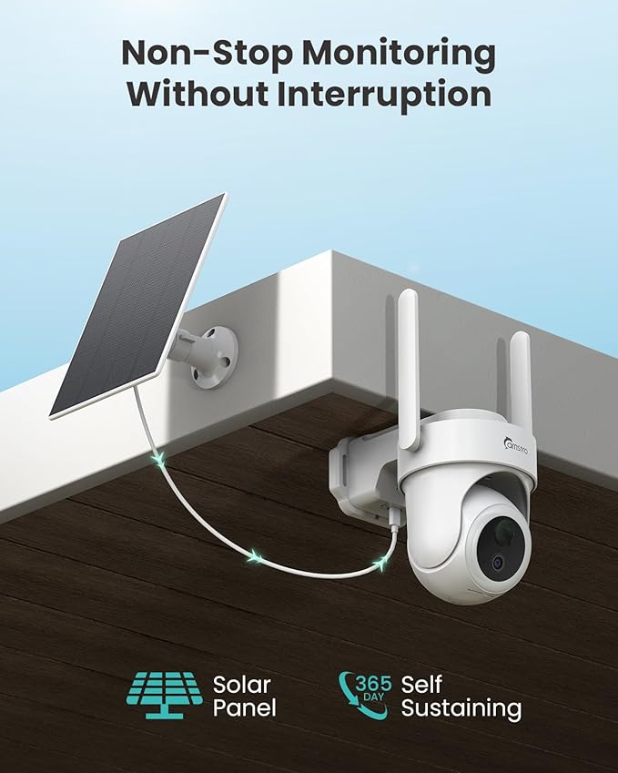 CAMSTRO 4K Security Cameras Wireless Outdoor, Solar Cameras - Image 5