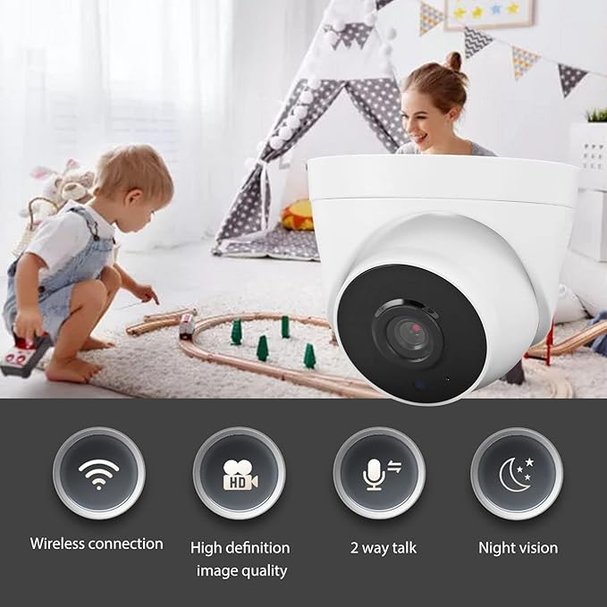 Pongnas Home Security Camera, 1080P HD 2MP Indoor WiFi Wireless Surveillance - Image 7