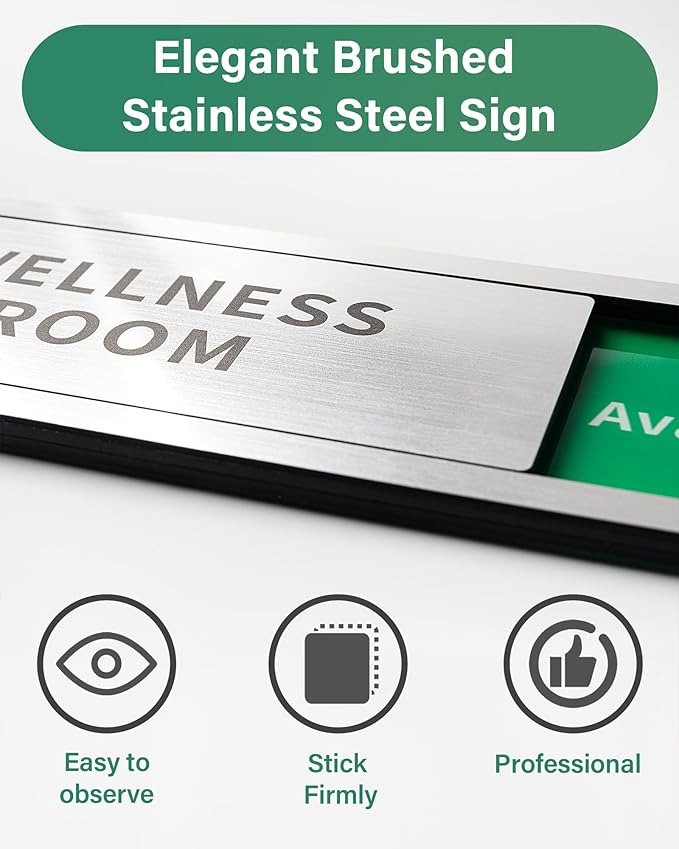 Meeting Room Sliding Door Signs Do Not Disturb, In Use/Available Slider Sign - Image 2