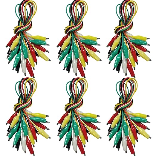 60PCS Premium Alligator Clips Electrical, Crocodile Test Leads by Swaytail