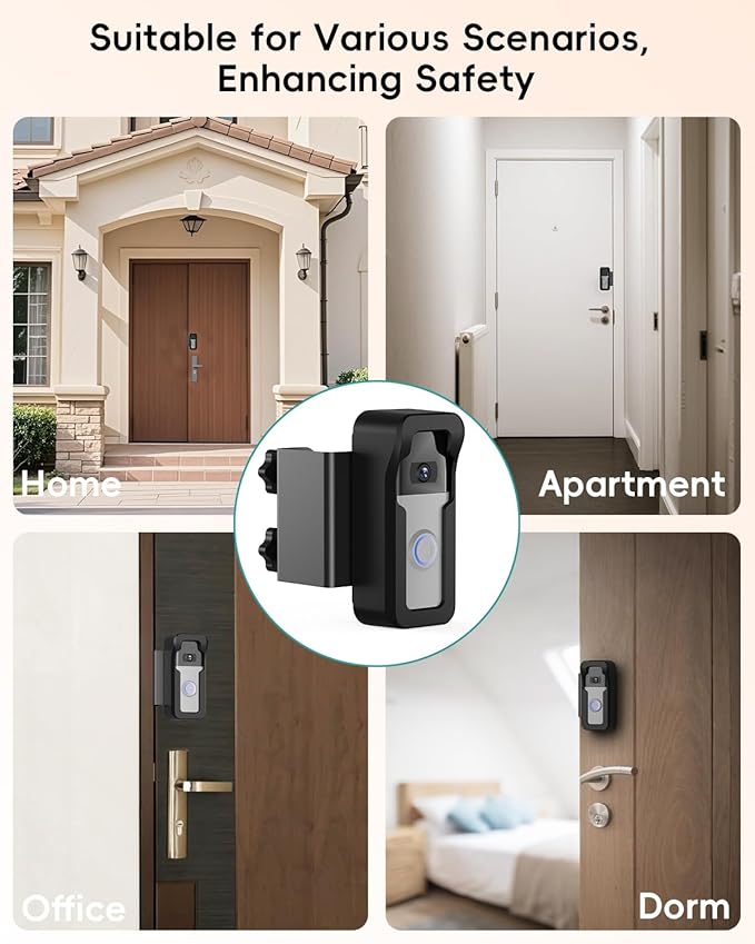 ZUMIMALL Anti-Theft Video Doorbell Mount, No-Drill Doorbell Mounting Bracket - Image 7
