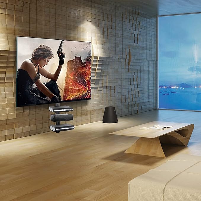 DVD Floating Shelf, Glass TV Wall Mount - Image 5
