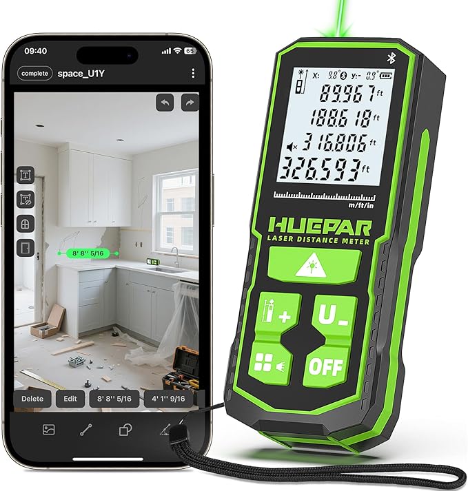 Huepar 330Ft Green Laser Measurement Tool by Huepar