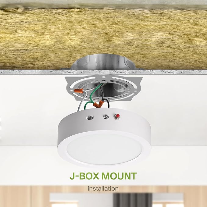 ASD LED 7" Round Flush Mount Ceiling Light Fixture, Low Profile Surface - Image 8