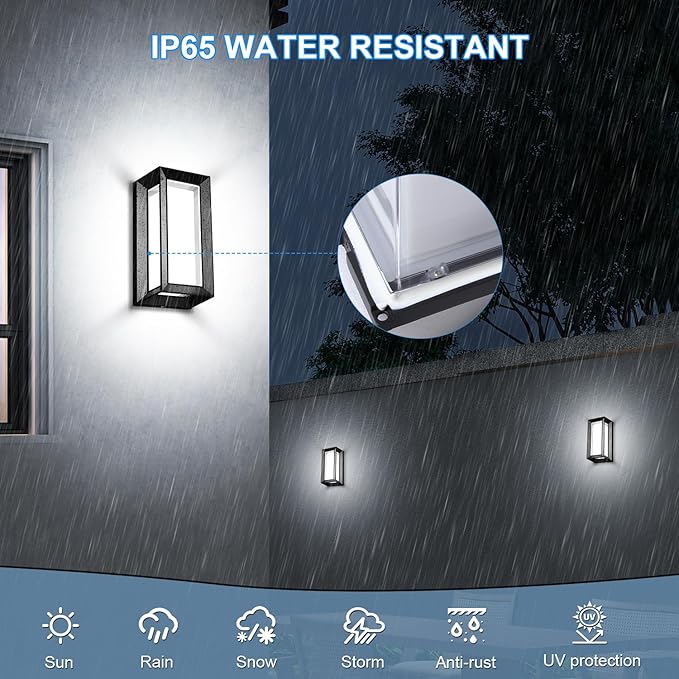 ledmo Exterior Wall Lights LED Beads 1800LM Outdoor Lights Fixtures Wall Mount - Image 7