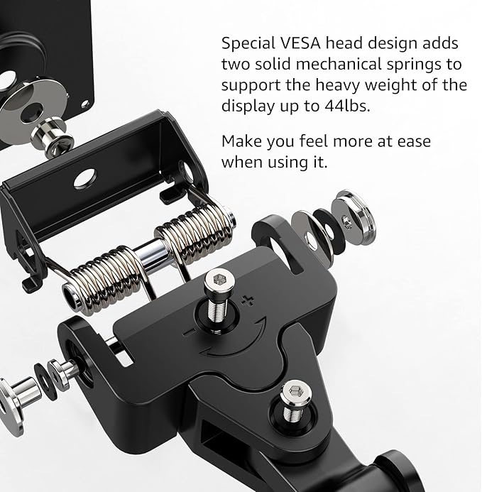 BEWISER Heavy Duty Monitor Arm Wall Mount - Image 5