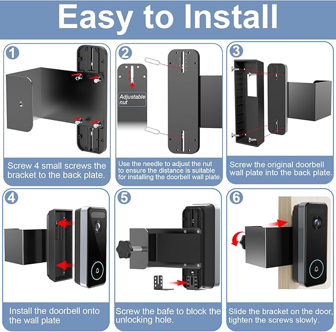 Anti-Theft Video Doorbell Mount Compatible - Image 7