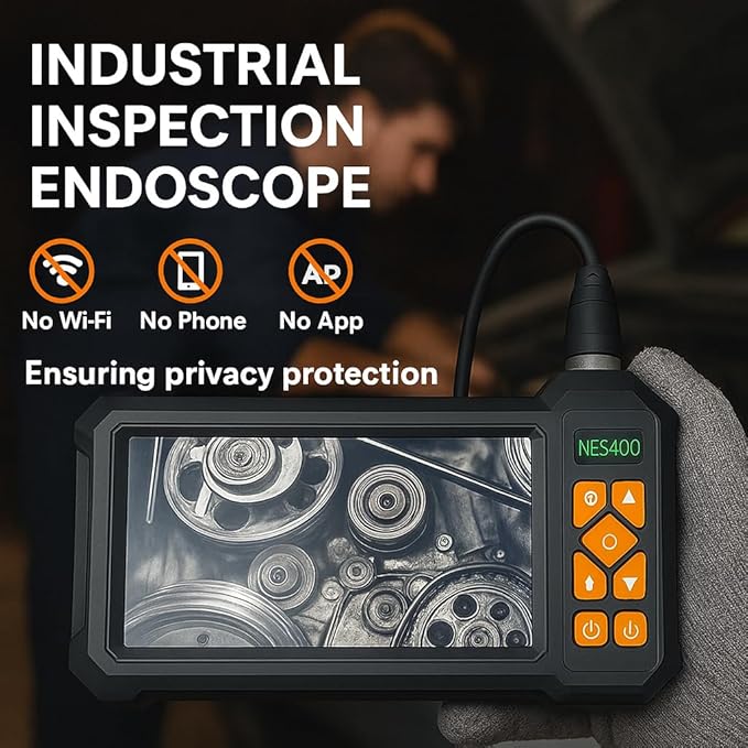 Endoscope Camera with Light 1920P HD Dual-Lens Borescope with 8 LED Lights - Image 3