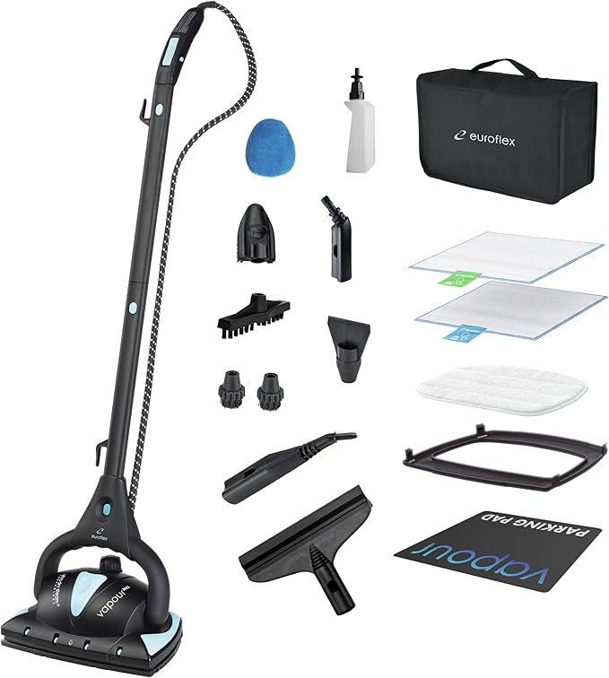 Euroflex Vapour Pro Steam Mop & All-in-One Steam Cleaner 20-Piece Set by EuroflexUSA