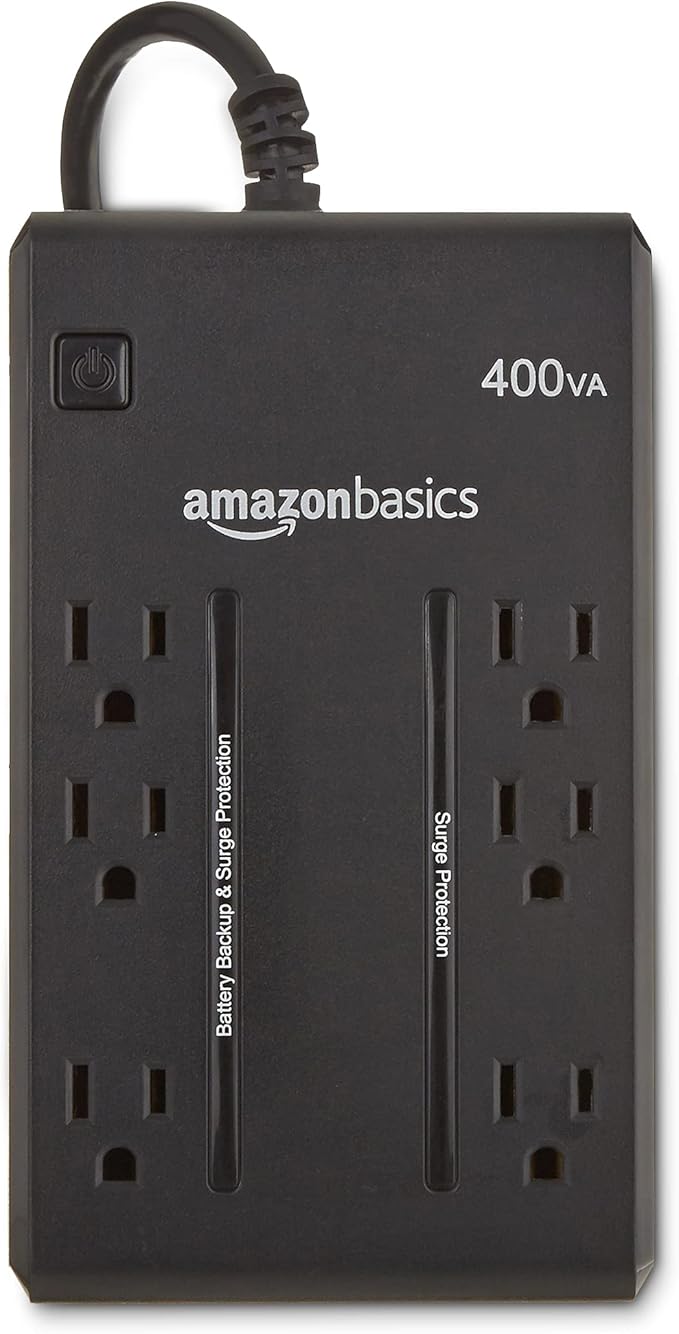 Amazon Basics UPS Battery Backup & Surge Protector 400VA/255W, 6 Outlets - Image 3