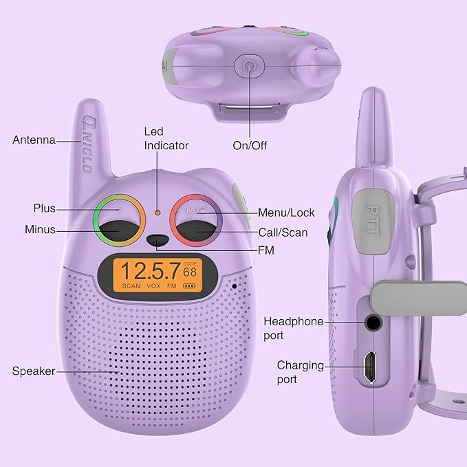 Qniglo Kids Walkie Talkies Rechargeable, Gifts - Image 6