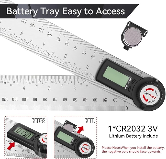 GemRed 82305 Digital Angle Finder Protractor - Image 6