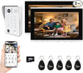 Wired Video Door Phone Kit Apartment Intercom System, 10 Inch Touch Screen by ANJIELOSMART