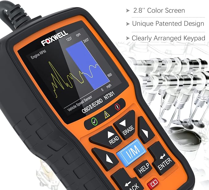 FOXWELL NT301 OBD2 Scanner Live Data Professional Mechanic OBDII Diagnostic - Image 9