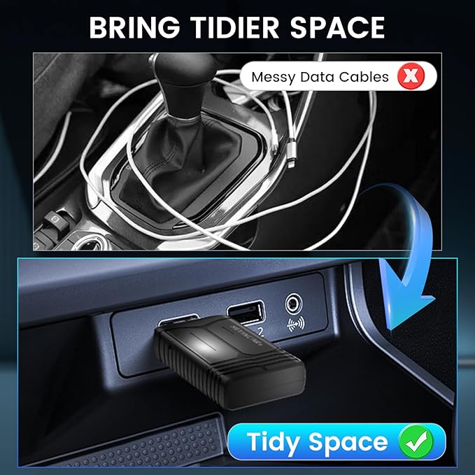 HEYINCAR+ H-Air Wireless CarPlay & Android Auto Adapter, 2025 Upgrade, Plug & - Image 9
