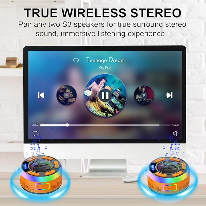 IPX7 Waterproof Shower Bluetooth Speaker, Portable Small Speaker - Image 6