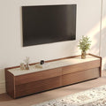 POVISON Fully-Assembled Mid Century Matte Sintered Stone TV Stand, 78.74" Wood by POVISON
