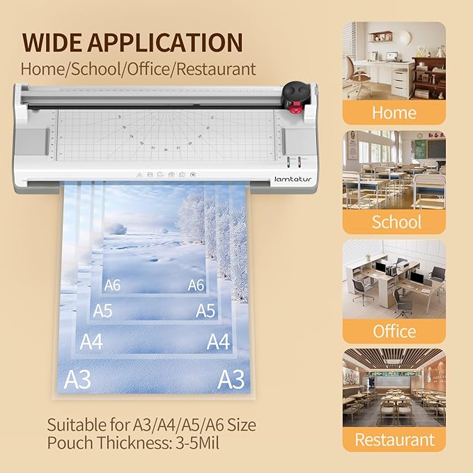 Laminator Machine 11X17 with 70Letter Size Laminating Sheets - Image 7