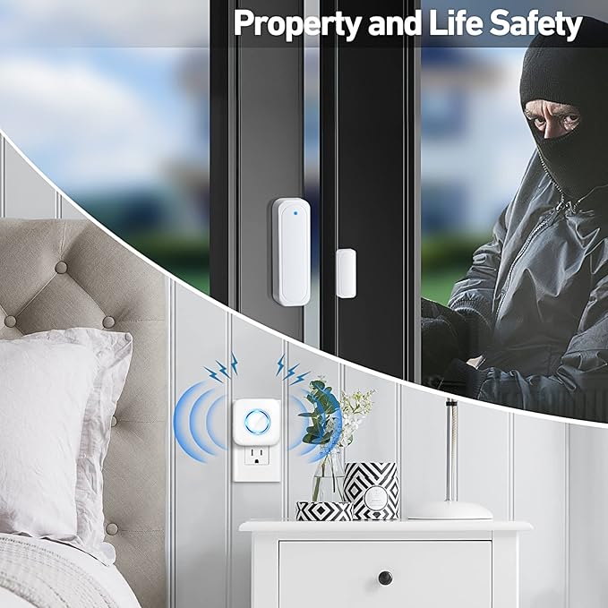 Door Chime, Satisure Door Sensor Chime When Door Opens, Door Entry Alarm - Image 6