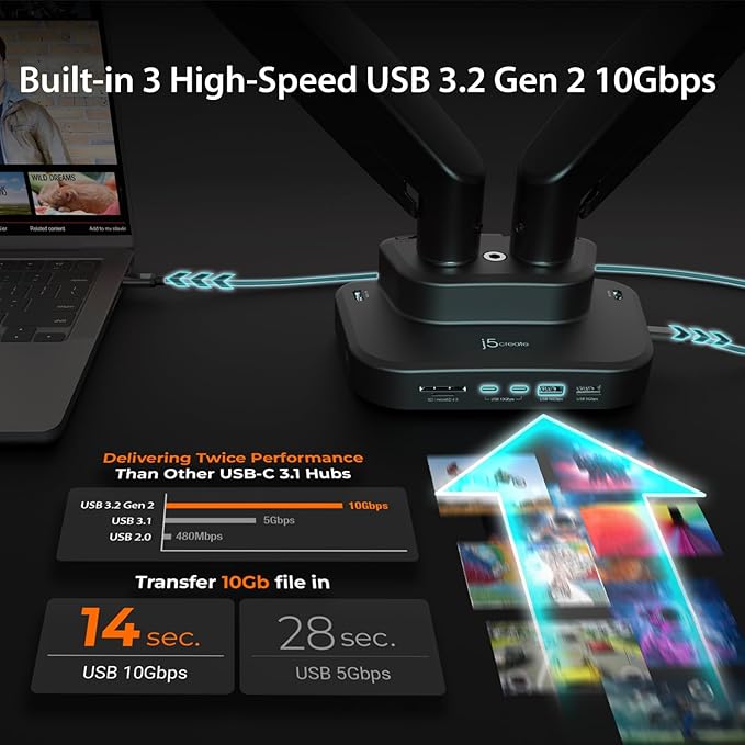 j5create Dual Monitor Mount - Image 4