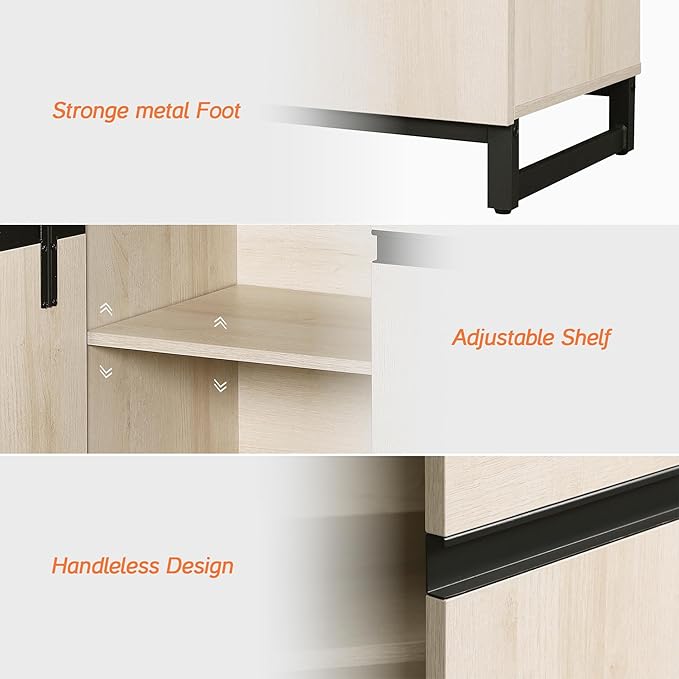 WAMPAT Modern TV Stand for TVs Up to 110 Inch, 3 in 1 Wood Entertainment Center - Image 7