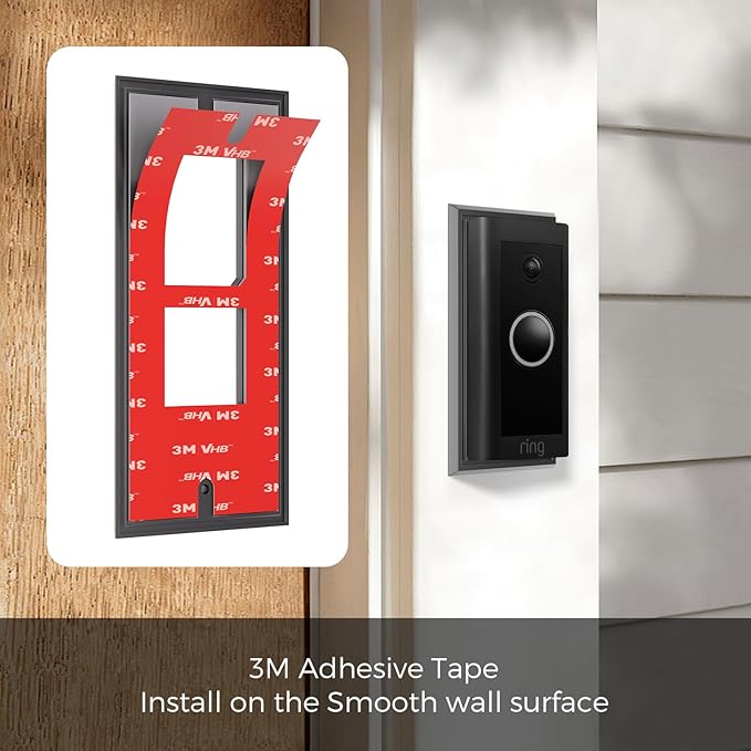 No-Drill Adhesive Mount Ring Video Doorbell Wired 5AT3T5 Apartment Rental - Image 3