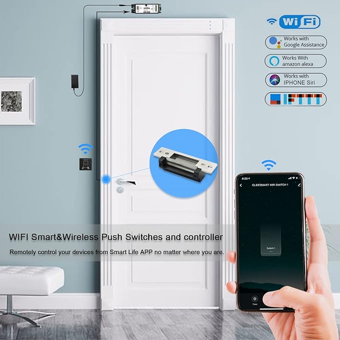 WiFi Access Control 400lb Holding Force Electic Magnetic Door Lock System Kit - Image 2
