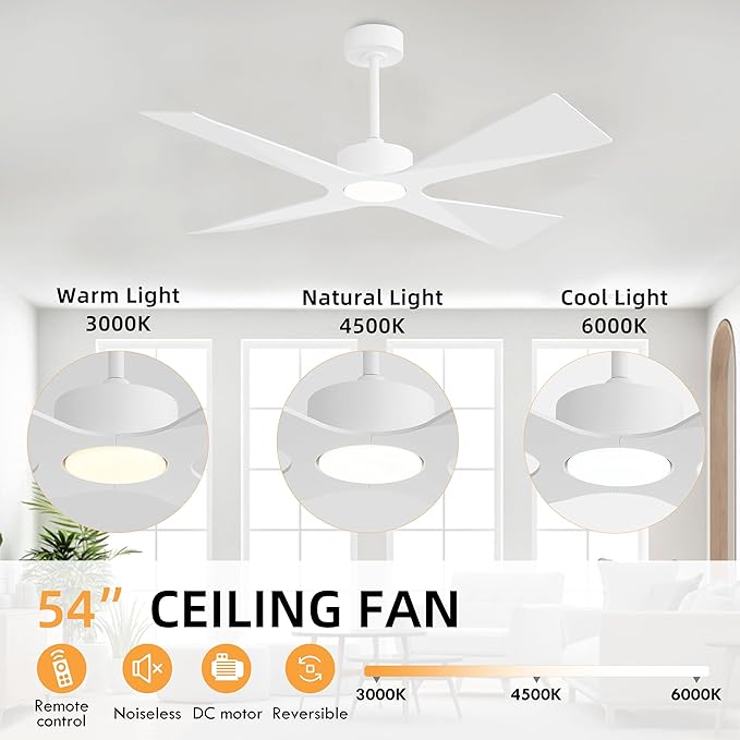 WINGBO 54" Wet Rated Outdoor Ceiling Fan - Image 6