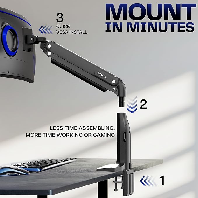 VIVO Aluminum Ultrawide Monitor Stand, Fits up to 49 inch Computer Screens - Image 6