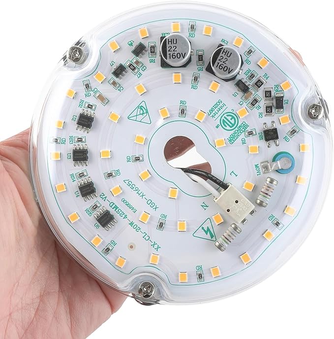 HAOLEDI 4'' 20W LED Ceiling Fan Light Retrofit Kit, Ceiling Light Replacement - Image 5