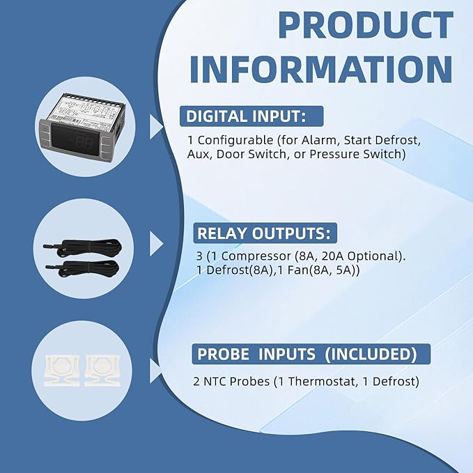 for Atosa W0302184 Temperature Controllers, Programmable Digital Thermostat - Image 4